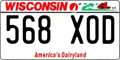 WI license plate 568XOD