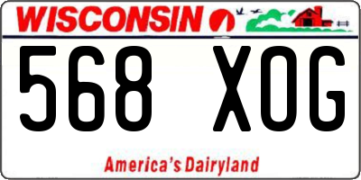 WI license plate 568XOG