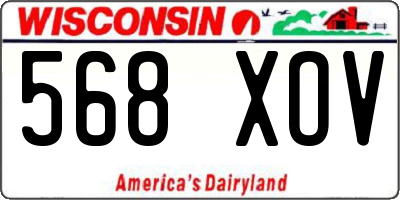 WI license plate 568XOV