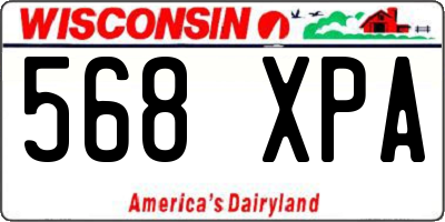 WI license plate 568XPA