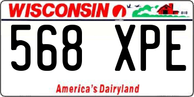 WI license plate 568XPE