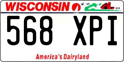WI license plate 568XPI