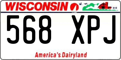WI license plate 568XPJ