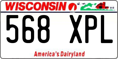 WI license plate 568XPL
