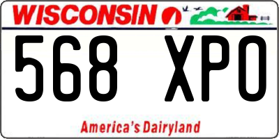 WI license plate 568XPO
