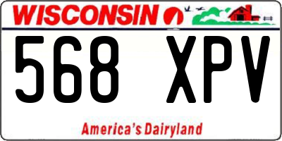 WI license plate 568XPV