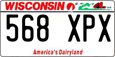 WI license plate 568XPX