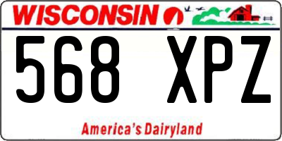 WI license plate 568XPZ