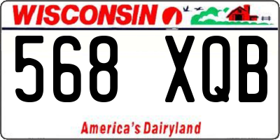 WI license plate 568XQB