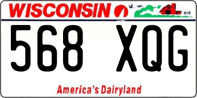 WI license plate 568XQG