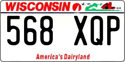 WI license plate 568XQP