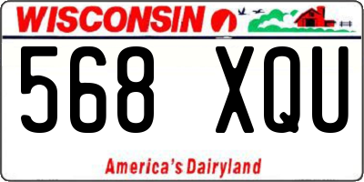WI license plate 568XQU