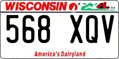 WI license plate 568XQV