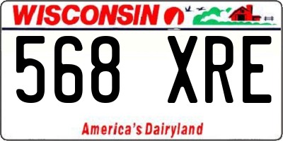 WI license plate 568XRE