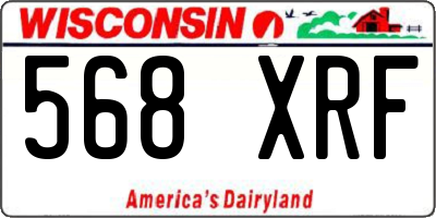 WI license plate 568XRF