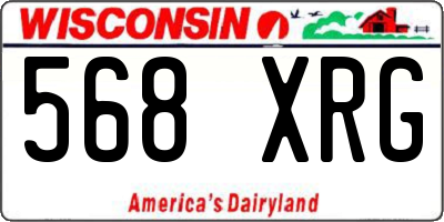 WI license plate 568XRG