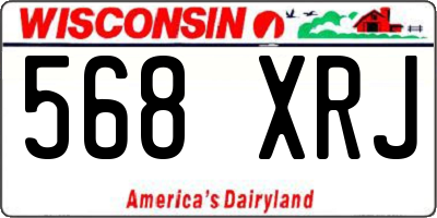 WI license plate 568XRJ