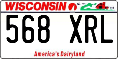 WI license plate 568XRL