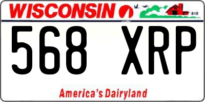WI license plate 568XRP