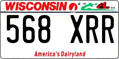 WI license plate 568XRR