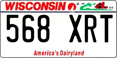 WI license plate 568XRT