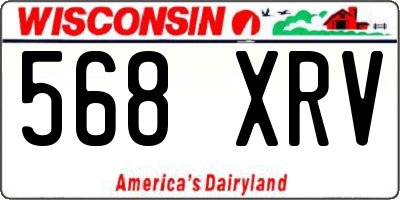 WI license plate 568XRV