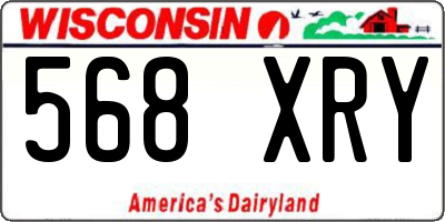 WI license plate 568XRY
