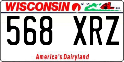 WI license plate 568XRZ