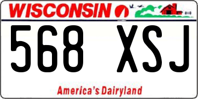 WI license plate 568XSJ