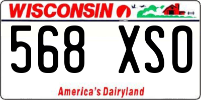 WI license plate 568XSO