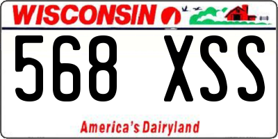 WI license plate 568XSS