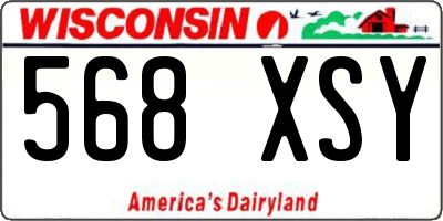 WI license plate 568XSY