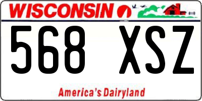 WI license plate 568XSZ
