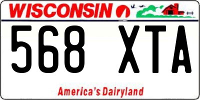 WI license plate 568XTA