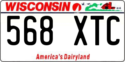 WI license plate 568XTC