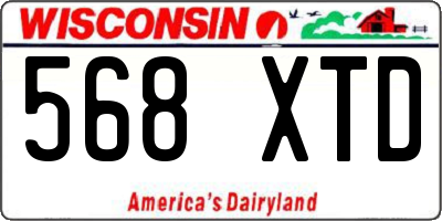 WI license plate 568XTD