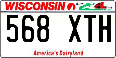 WI license plate 568XTH