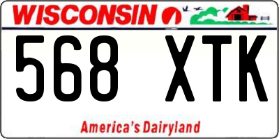 WI license plate 568XTK