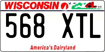 WI license plate 568XTL