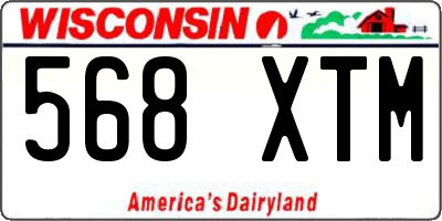 WI license plate 568XTM