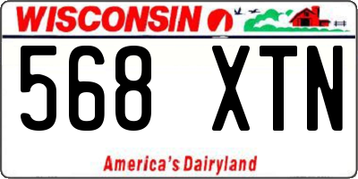 WI license plate 568XTN
