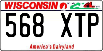WI license plate 568XTP