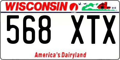 WI license plate 568XTX