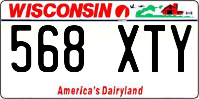 WI license plate 568XTY