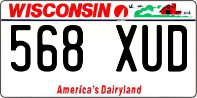 WI license plate 568XUD