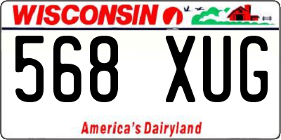 WI license plate 568XUG