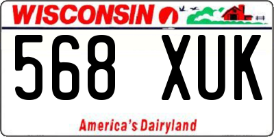 WI license plate 568XUK