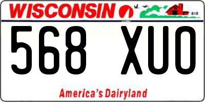 WI license plate 568XUO