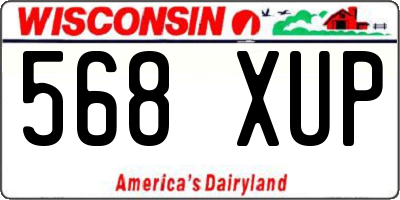 WI license plate 568XUP