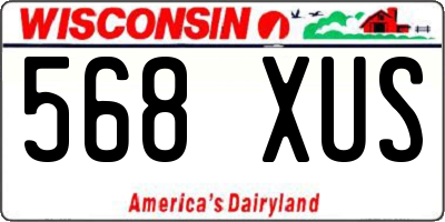 WI license plate 568XUS